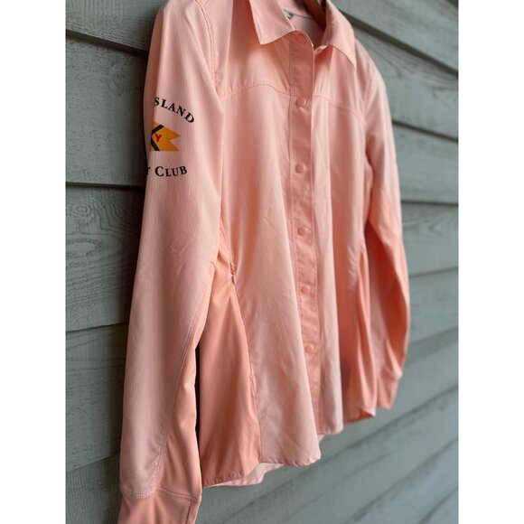 Simms SolarFlex Sea Island Peach Fishing Shirt S - Picture 7 of 11